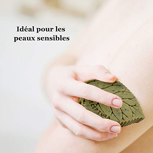 Jabón natural con aceite de ricino, aceite de oliva, aceite de coco, manteca de cacao y manteca de karité - Cuidado facial y corporal a base de principios activos naturales y extracto de flores