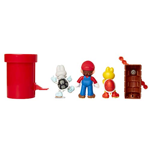 Jakks Pacific Super Mario-Set de Figuras Mundo Dungeon, Multicolor, 6 cm (85989)
