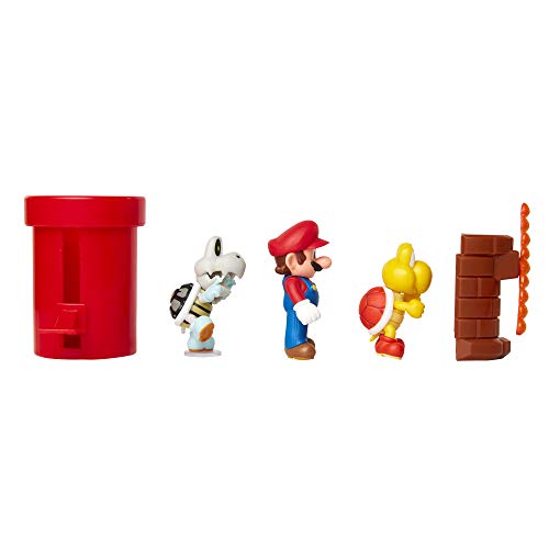 Jakks Pacific Super Mario-Set de Figuras Mundo Dungeon, Multicolor, 6 cm (85989)