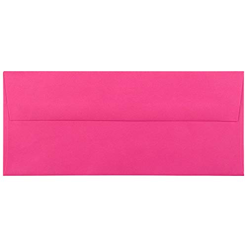 JAM PAPER #10 Sobres de Negocios - 104,8 x 241,3 mm - Rosa Ultra Fucsia - Paquete de 50