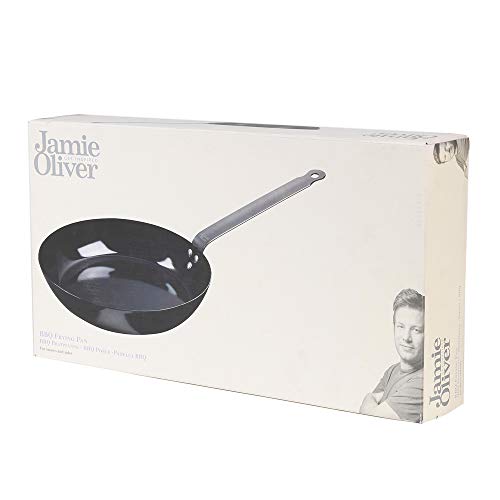 Jamie Oliver Sartén para Barbacoa Get Inspired 552837 Acero al Carbono Resistente al Calor, 24.cm, 2 litros, Negro