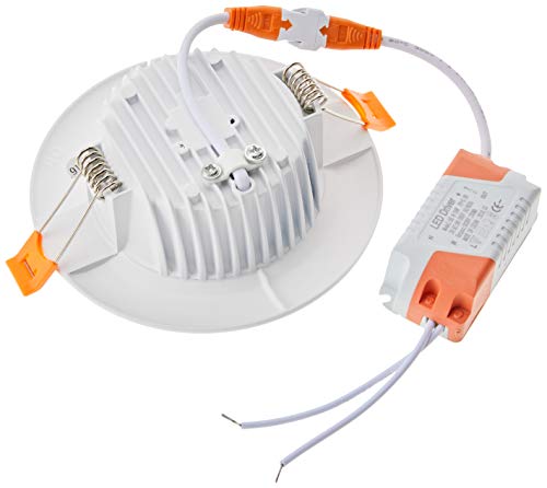 Jandei - Downlight LED OCEANO redondo empotrar, 9W 810 lúmenes (= bombilla 70W) PF0,95, luz blanca natural 4200K para salón, cocina, tienda, negocio, oficina
