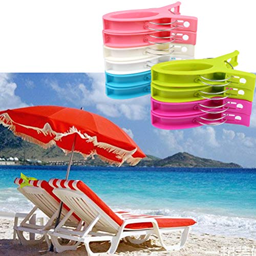 JAOMON - 10 Pinzas Grandes para Toallas de Playa para Tumbonas, Resistentes al Viento y Resistentes al Viento, Pinzas de Plástico para Toallas