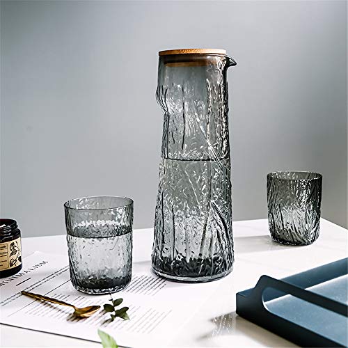 Jarra de vidrio, botella de envase de bebida, kit de hervidor de agua con diseño de árbol de 1L, para agua caliente/fría, té helado, bebidas mixtas, jugo, bebidas,B