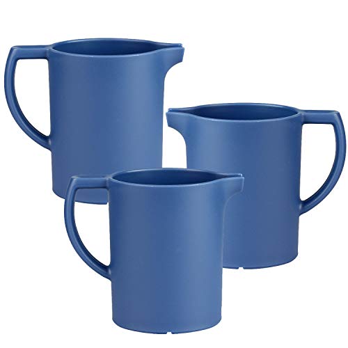 Jarra pequeña de 200 ml para crema de leche, de plástico de polipropileno de alta calidad 9cmx6x10.5cm azul