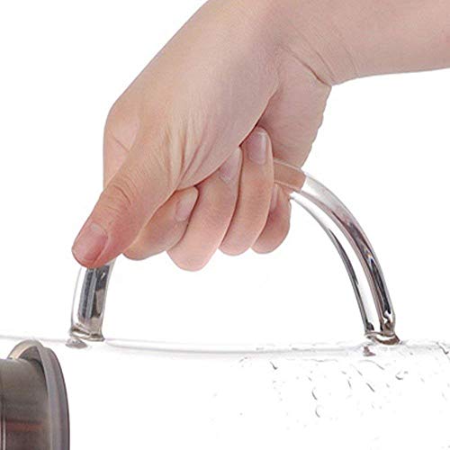 Jarras de vidrio para agua, jarra de agua de vidrio para agua fría, zumo, té y café, 50 onzas, 1,5 l
