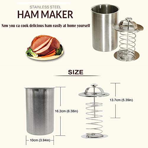 JasCherry Máquina para hacer jamón Maquina de presion para jamón equipado con Termometro de medicion - Ideal Herramienta para Jamon El tocino Sándwich Pastel de carne