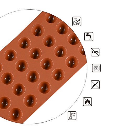 JasCherry Moldes de Silicona para Tartas, Chocolate, Caramelo, Jalea y Hielo #2