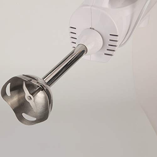Jata BT575 Batidora Mezcladora con 5 Accesorios 2 Espirales para Amasar 2 Varillas para Mezclar y Brazo Batidor 5 Velocidades y Turbo