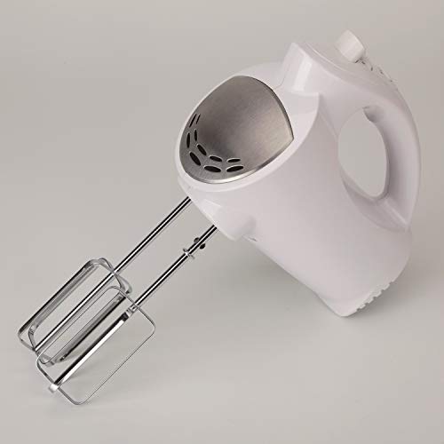 Jata BT575 Batidora Mezcladora con 5 Accesorios 2 Espirales para Amasar 2 Varillas para Mezclar y Brazo Batidor 5 Velocidades y Turbo