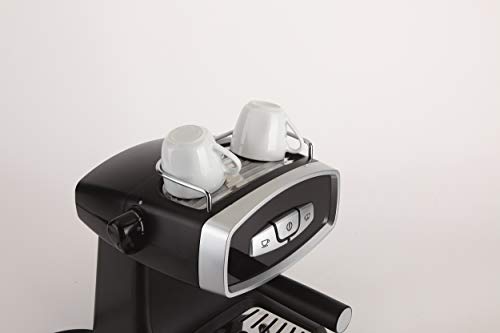 Jata CA1051 Cafetera Express con Presión de 19 bar Memoriza la Cantidad de Café Deseada Calienta Tazas Supervaporizador para Cappucino Bandeja recoge-gotas extraíble