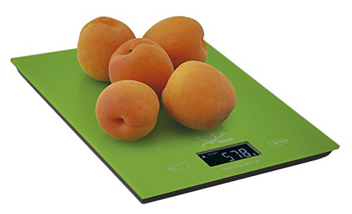 Jata Hogar 729V - Balanza electrónica de alta precisión, capacidad 5kg, color cristal verde