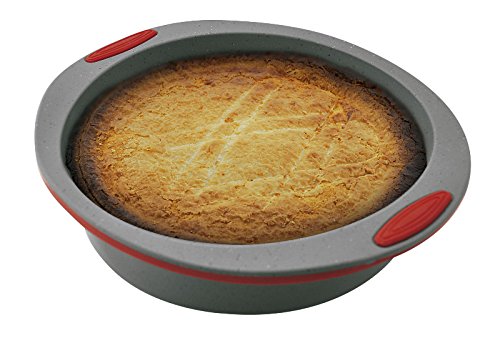 Jata Hogar Molde para repostería y Cocina, Silicona, modelo MC65, Gris y Rojo, 23 cm
