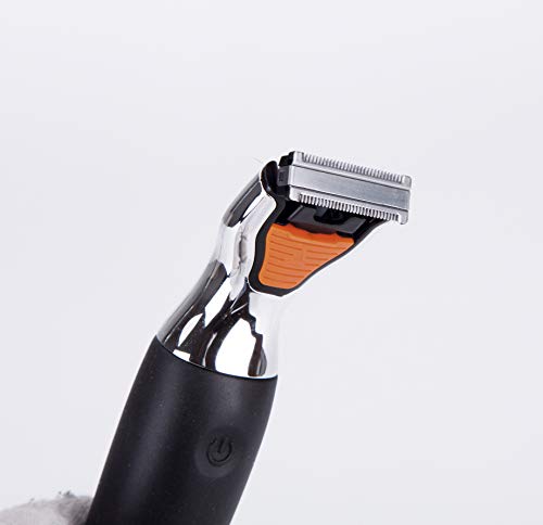 Jata MP42B Rasuradora Afeitadora sin Cable Recargable Impermeable con Autonomía más de 60 minutos Cuchilla de Doble Cara Guía de Corte Multi-Posición Cabezal Extraíble