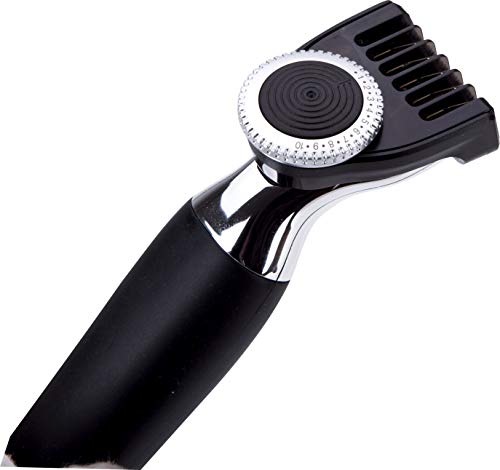 Jata MP42B Rasuradora Afeitadora sin Cable Recargable Impermeable con Autonomía más de 60 minutos Cuchilla de Doble Cara Guía de Corte Multi-Posición Cabezal Extraíble