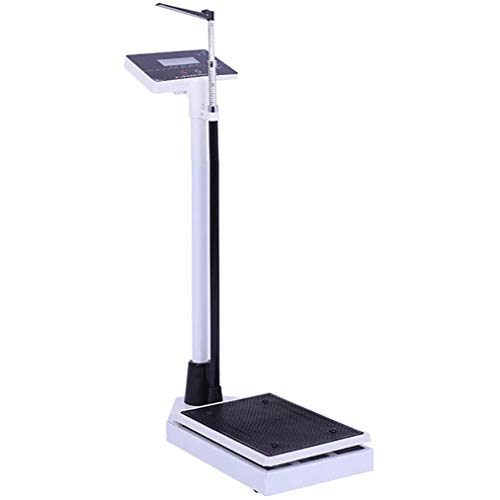 JCJ-Shop BáScula MéDica De Peso De Altura 2 En 1, BáScula ElectróNica Digital con Pantalla Grande De Alta DefinicióN Y Poste TelescóPico De Aluminio, para Escuelas, Gimnasios Y MéDicos