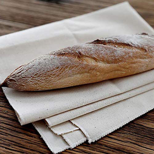 JEEBAY Paño de Prueba de Lino Profesional para la Masa de Pan de Pan de Prueba de Baguette, repostería de panadería Couche Bread Mat para Hornear Pan de Masa fermentada de Cocina (29.5X17.7in)