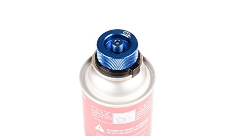 Jeebel Camp Convertidor de Gas, para el Cartucho de butano para atornillar el Cartucho de Gas/Lindal Adaptador de válvula, Azul