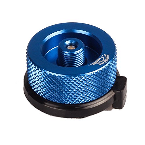 Jeebel Camp Convertidor de Gas, para el Cartucho de butano para atornillar el Cartucho de Gas/Lindal Adaptador de válvula, Azul