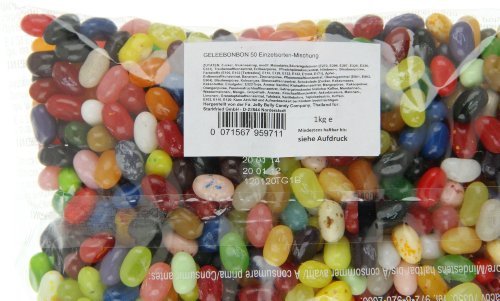 Jelly Belly, Caramelo masticable (50 sabores) - 1000 gr.