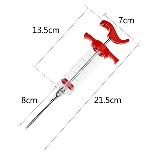 Jeringas para Alimentos,LLMZ Jeringas para Barbacoa, Jeringas para Marinar, Herramientas de Condimento Rápido, Utilizadas para Condimentos de Carne de Pavo En Festivales de Cocina,30ML