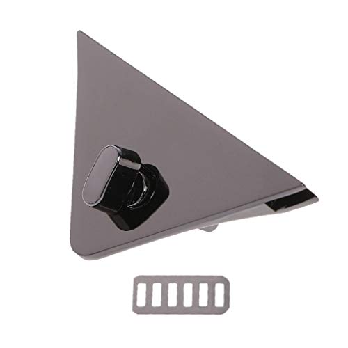 JERKKY Cerradura de Bolsa, Bricolaje Cierre de Forma Triangular Cerradura giratoria cerraduras giratorias para Bolso Bandolera Bolso Monedero Negro