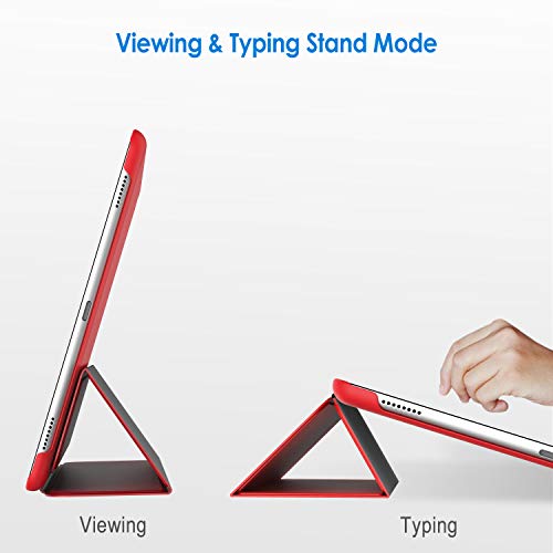 JETech 3374- Funda para iPad Pro 9,7 (Edición de 2016), Carcasa con Soporte, Auto-Sueño / Estela, Rojo