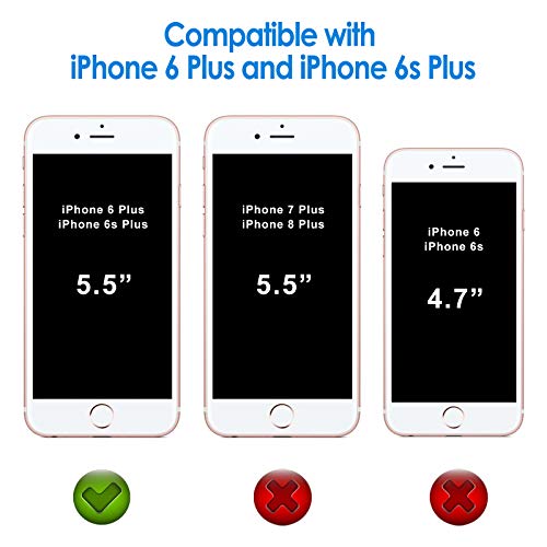 JETech Funda Compatible iPhone 6s Plus y iPhone 6 Plus, Anti-Choques y Anti-Arañazos, Transparente