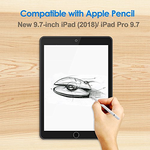 JETech Protector Pantalla compatible iPad (9,7 Pulgadas, 2018/2017 Modelo, 6ª / 5ª Generación), iPad Air 1, iPad Air 2, iPad Pro 9,7 pulgadas, Vidrio Templado, 2 Unidades