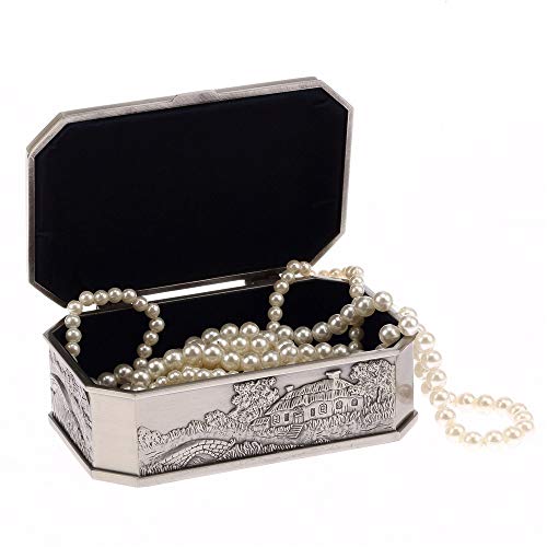 Jewellery Display Stand Holder Caja de joyería de la vendimia Tipo de Europa creativo Restauración Formas antiguas Joyas de metal Exquisito De gama alta Decoración para el hogar Caja Tallado Rectangul