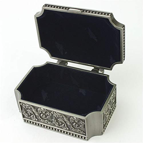 Jewellery Display Stand Holder Joyero de época Cuadrado Cúpula talla Figura de Europa Tipo Restauración Formas antiguas Aleación de zinc Caja de joyería Anillo Collar Pulsera Organizador de almacenami