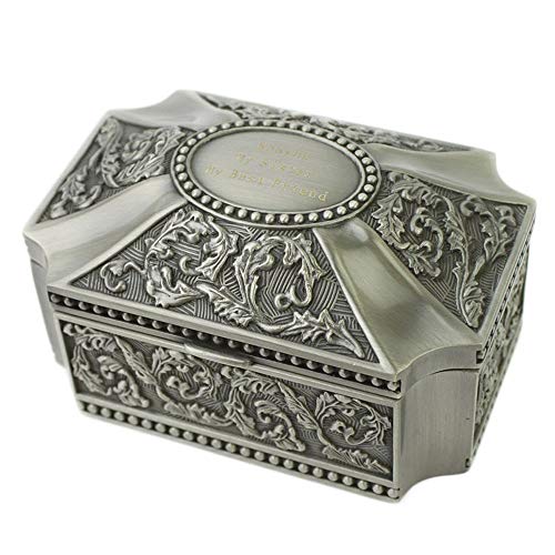 Jewellery Display Stand Holder Joyero de época Cuadrado Cúpula talla Figura de Europa Tipo Restauración Formas antiguas Aleación de zinc Caja de joyería Anillo Collar Pulsera Organizador de almacenami