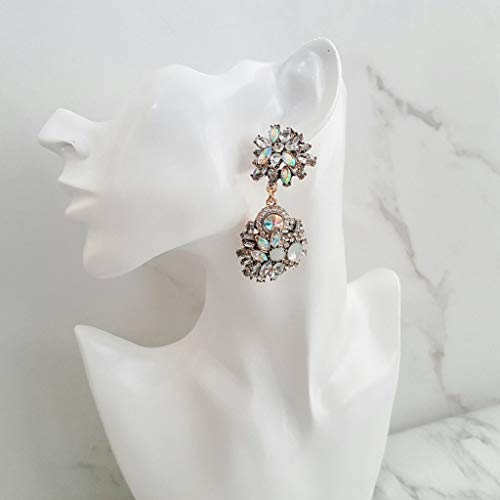 Jewels By House of - Pendientes de oro y oro con diamantes de imitación