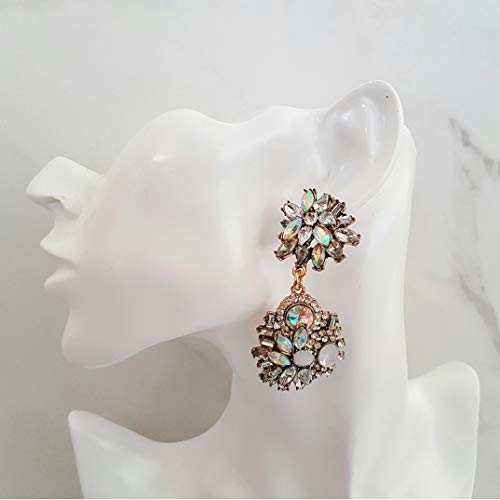 Jewels By House of - Pendientes de oro y oro con diamantes de imitación