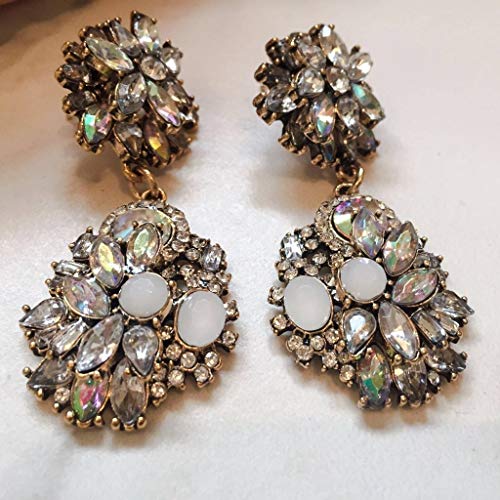 Jewels By House of - Pendientes de oro y oro con diamantes de imitación