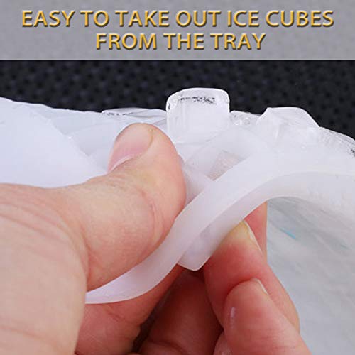 JEZOMONY Mini Bandejas de Cubitos de Hielo de Silicona, Bandejas de Cubitos de Hielo de 160 Rejillas, Pequeños Moldes para Hacer Hielo Picado y Dulces, para Bares, Whisky, Cerveza (Paquete de 3)