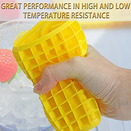JEZOMONY Mini Bandejas de Cubitos de Hielo de Silicona, Bandejas de Cubitos de Hielo de 160 Rejillas, Pequeños Moldes para Hacer Hielo Picado y Dulces, para Bares, Whisky, Cerveza (Paquete de 3)
