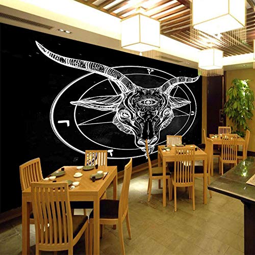 JFSZSD Papel Pintado Cabeza de toro Vinilo Pared Infantil Interior|Fotomurales pared|Fotomural Decorativo Decoración comedores 200CMx140CM