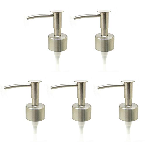 Jia Hu 5 Pcs Botellas Bomba de Loción de Acero Inoxidable Cabeza Cabeza de Prensado Accesorios de Baño