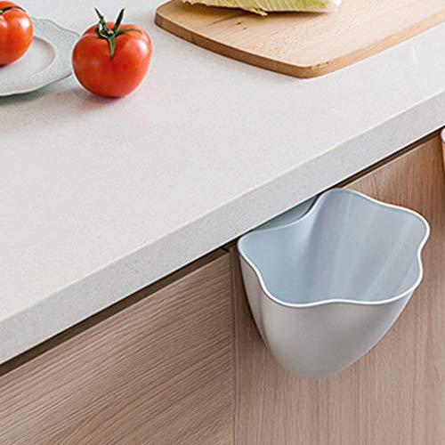 JIAAN Bote de Basura Cubos de Basura Bote de Basura Colgante Basurero Basura Extraible para la Cocina,Dormitorio y Coche,Cubo Basura Colgante para Encimera/Cesta Recogedora Desperdicios Dos Piezas