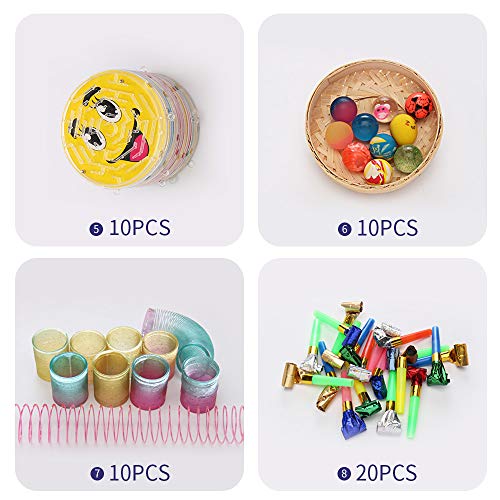 JiaLe 150 Juguetes de Fiesta a Granel - Ideal Rellenar Bolsas de Fiesta, Piñatas y Muchos Otros usos
