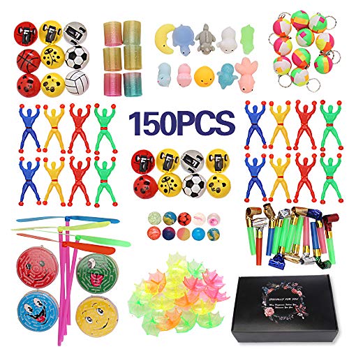 JiaLe 150 Juguetes de Fiesta a Granel - Ideal Rellenar Bolsas de Fiesta, Piñatas y Muchos Otros usos