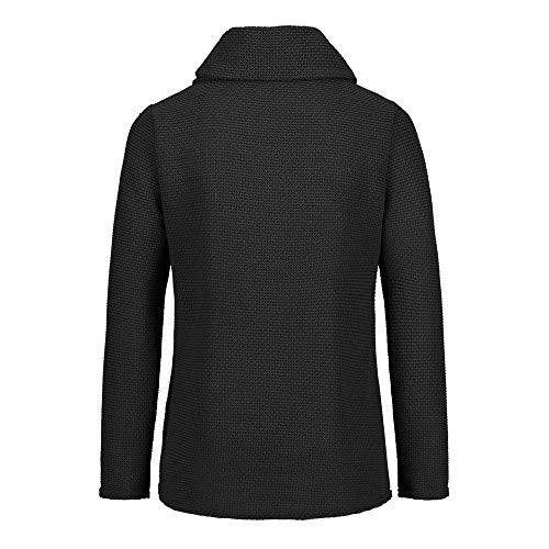 JiaMeng Jerseys De Punto para Mujer Cuello de Tortuga Manga Larga Suelto Prendas de Punto Suéter Irregular Jerséis Collar de la Pila Tops Cálido Otoño Invierno