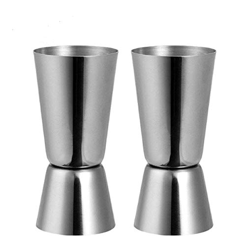 Jigger Spirit Measure - Vaso medidor, acero inoxidable, doble 25/50 ml, para bebidas