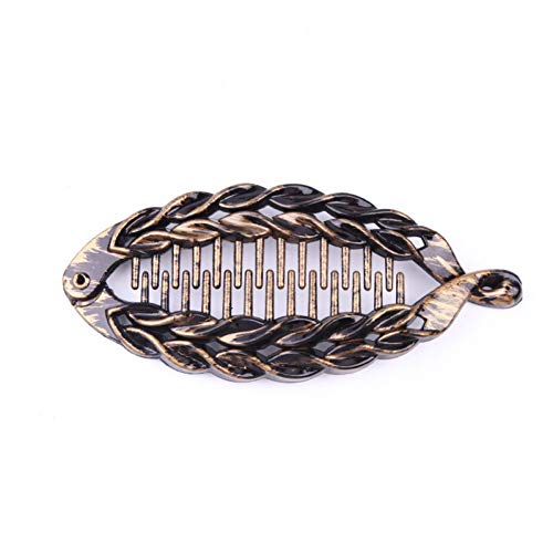 JINGMO Clips De Pelo con Forma De Pez Vintage Garras Pinzas De Plátano De Gran Tamaño Soporte De Cola De Caballo para Mujeres Niñas Accesorios para Peinar El Cabello