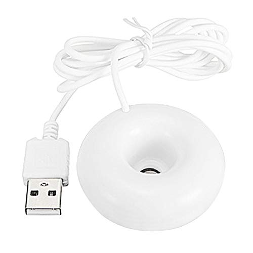 JIUY Flota en el Agua en Forma de Donut Mini USB humidificador para Ministerio del Interior y portátil ABS Aire difusor de Aire más Fresco (Blanco)