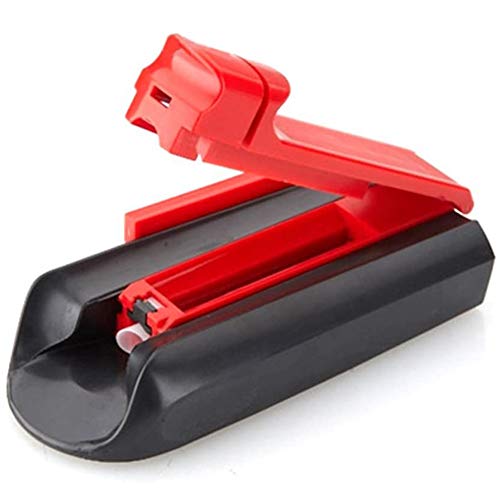 JIXIN Cigarrillo Manual Inyector De Tabaco Máquina De Laminación Tubo Único Máquina De Llenado De Rodillos Fumador,Rojo