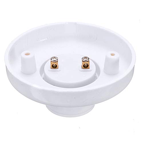 Jixista Portalámparas de Bombilla E27 Casquillo Redondo E27 Blanco LED Lámpara Bombilla Lámpara Socket Tornillo Base Redondo Plástico Convertidor Bombilla Base Lámpara Adaptador 10PCS