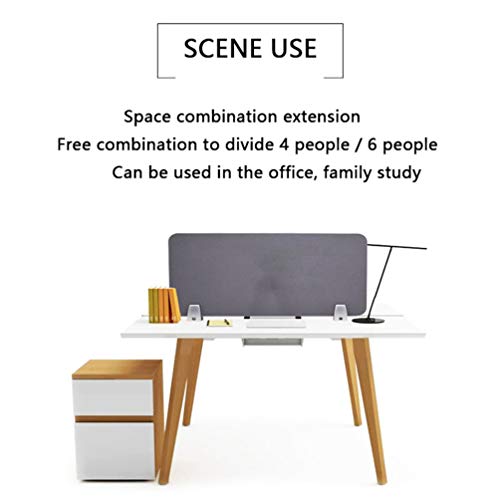 JIZHENG Divisor Acústico para Escritorio y Mesa, Separadora Oficina con 2 Soportes de Sujeción, Mampara de Protección para Bar, Cafetería y Restaurante 80cmx30cm