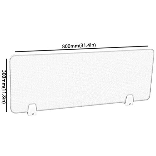 JIZHENG Divisor Acústico para Escritorio y Mesa, Separadora Oficina con 2 Soportes de Sujeción, Mampara de Protección para Bar, Cafetería y Restaurante 80cmx30cm